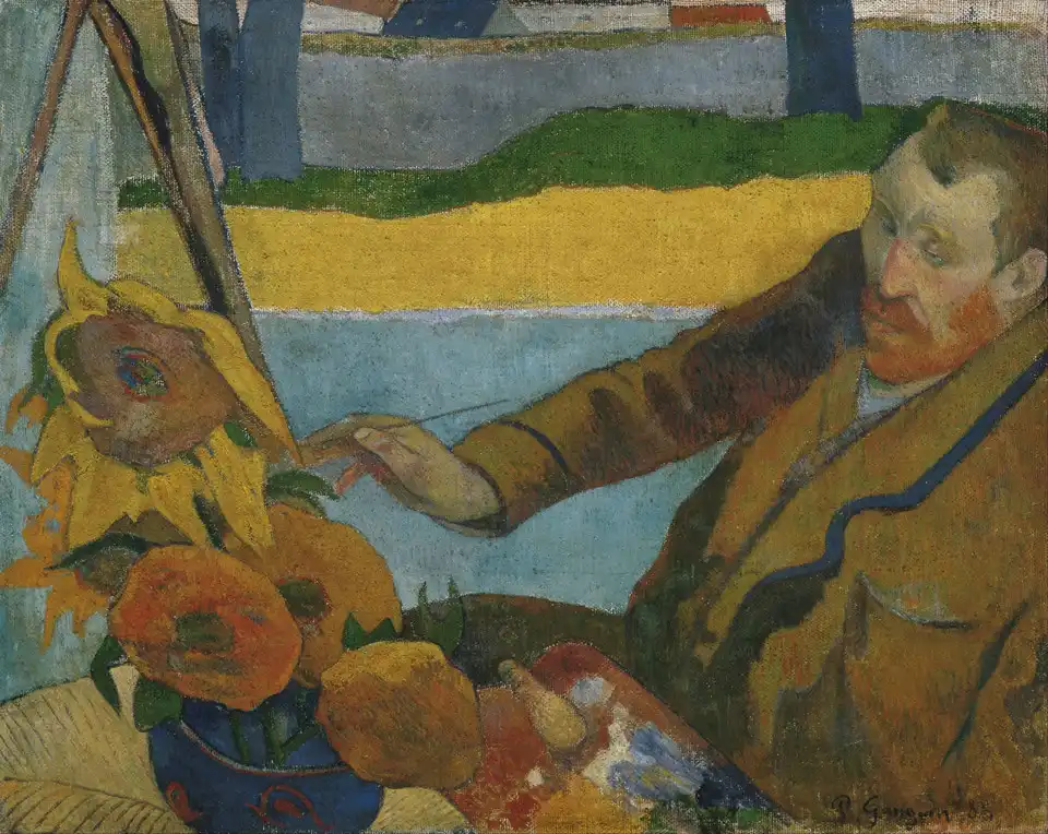 Van Gogh peignant des tournesols, 1888. Musée Van-Gogh, Amsterdam.